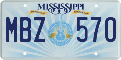 MS license plate MBZ570