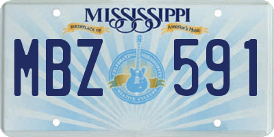 MS license plate MBZ591