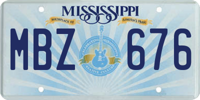 MS license plate MBZ676