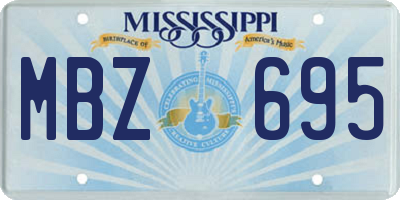 MS license plate MBZ695