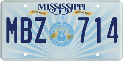 MS license plate MBZ714