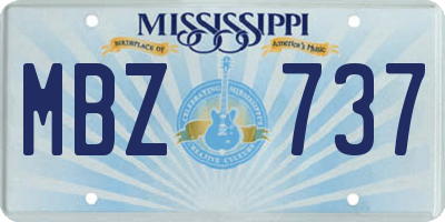 MS license plate MBZ737