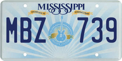 MS license plate MBZ739