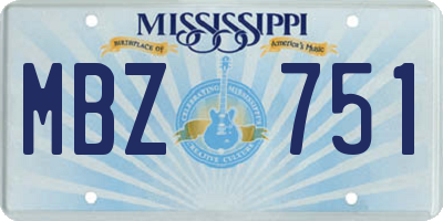 MS license plate MBZ751