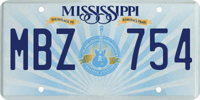 MS license plate MBZ754