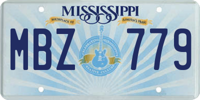 MS license plate MBZ779