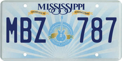 MS license plate MBZ787