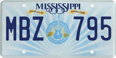 MS license plate MBZ795