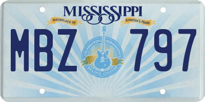 MS license plate MBZ797