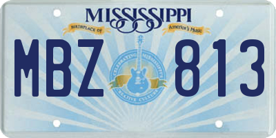MS license plate MBZ813