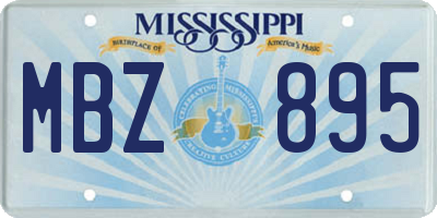 MS license plate MBZ895