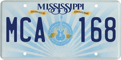 MS license plate MCA168