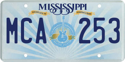MS license plate MCA253