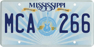 MS license plate MCA266