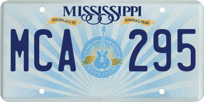 MS license plate MCA295