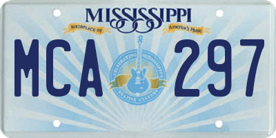 MS license plate MCA297