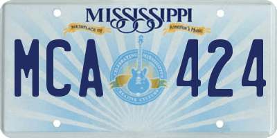 MS license plate MCA424