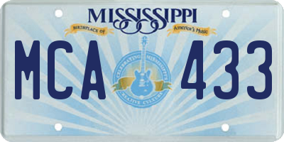 MS license plate MCA433