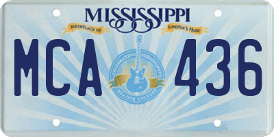 MS license plate MCA436