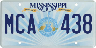 MS license plate MCA438