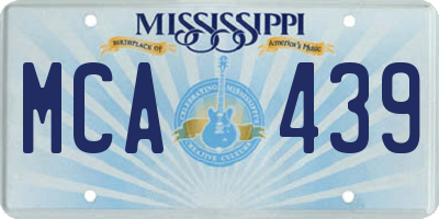 MS license plate MCA439