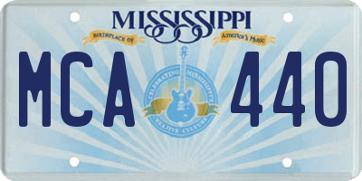 MS license plate MCA440