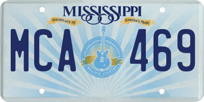 MS license plate MCA469