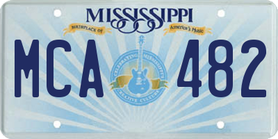 MS license plate MCA482
