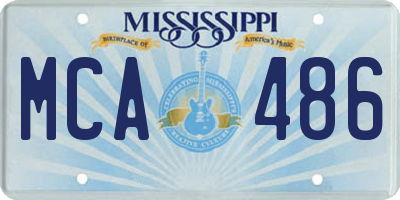 MS license plate MCA486