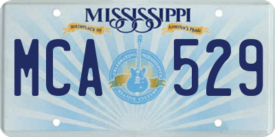 MS license plate MCA529