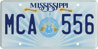 MS license plate MCA556