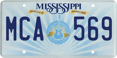 MS license plate MCA569