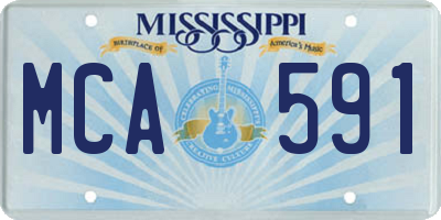 MS license plate MCA591