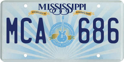 MS license plate MCA686