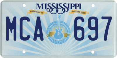 MS license plate MCA697