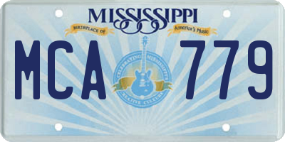 MS license plate MCA779