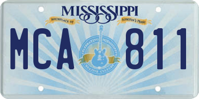 MS license plate MCA811