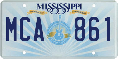 MS license plate MCA861