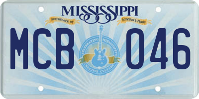 MS license plate MCB046