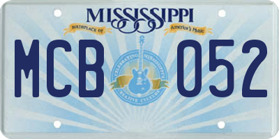 MS license plate MCB052