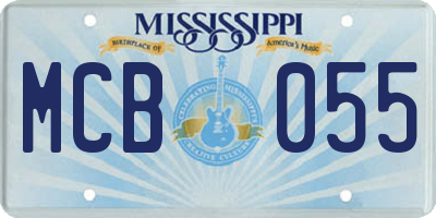 MS license plate MCB055