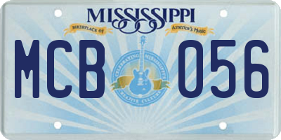 MS license plate MCB056