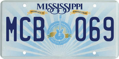 MS license plate MCB069
