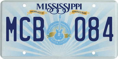 MS license plate MCB084