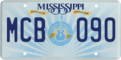 MS license plate MCB090