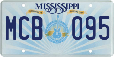 MS license plate MCB095