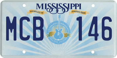 MS license plate MCB146