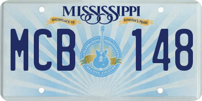 MS license plate MCB148