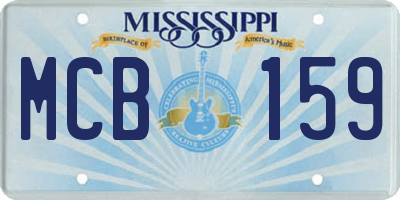 MS license plate MCB159