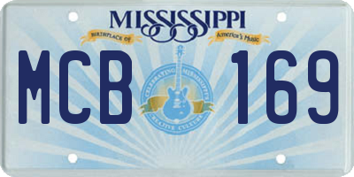 MS license plate MCB169